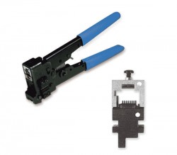 AMP 2-231652-1 Pro-Installer Modular Plug Hand Tool w/8-Position Line Die Set