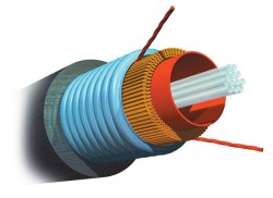 AMP 1-1859402-4 Fiber Optic Cable, Outside Plant, 8-Fiber, OS2, Figure-8 Construction