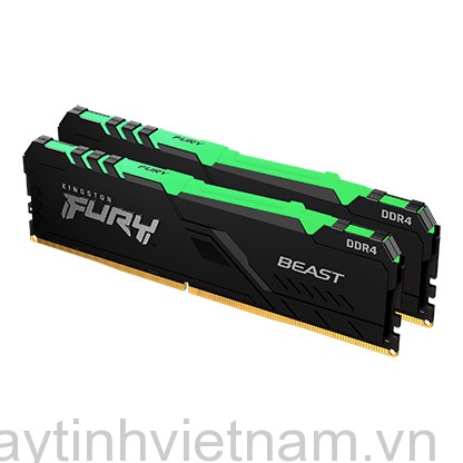 Ram Kingston FURY Beast RGB 16GB (2x8GB) DDR4 3200MHz (KF432C16BBAK2/16)