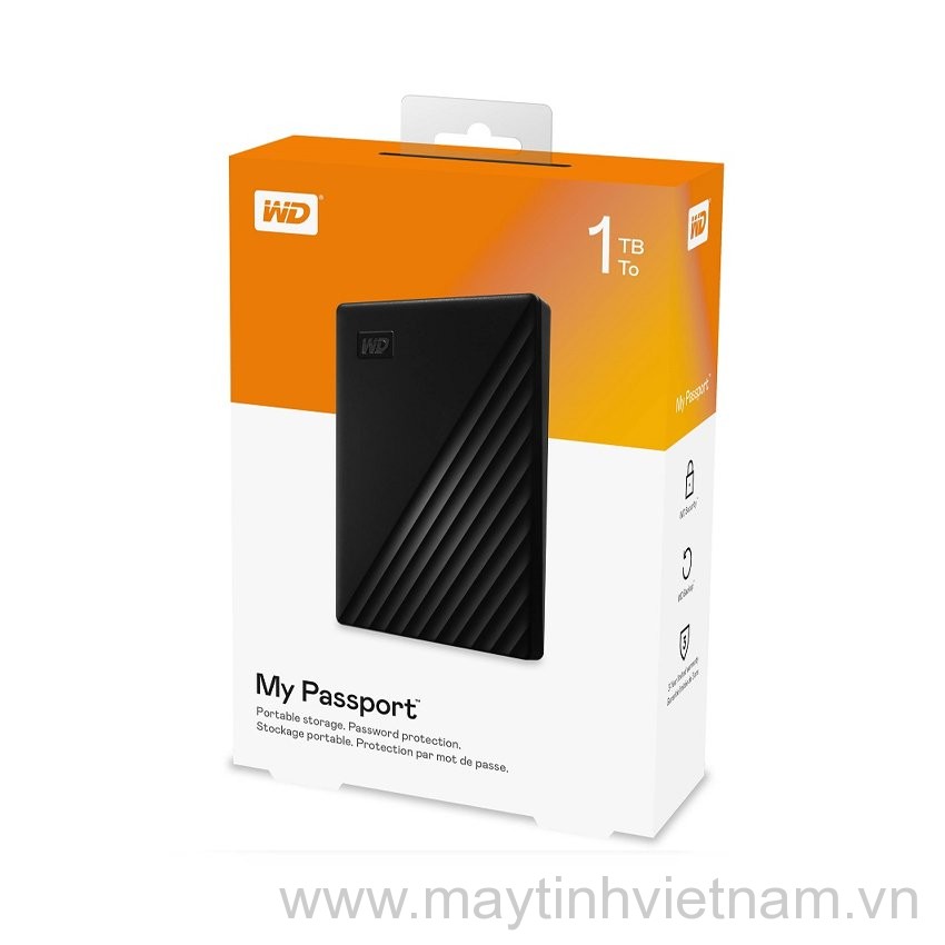 Ổ cứng gắn ngoài WD My Passport Portable1TB - 2.5 inch - WDBYVG0010BBK-WESN - Đen