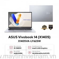 Laptop Asus Vivobook 14 X1405VA-LY623W (Intel Core i5-13420H | 16GB | 512GB | 14 inch WUXGA | Win 11 | Bạc)