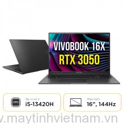 Laptop ASUS Gaming Vivobook 16X K3605VC-RP431W (Intel Core i5-13420H | RTX 3050 4GB | 16 inch WUXGA IPS | 16GB | 512GB | Win 11 | Đen)
