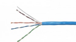 AMP Category 5e UTP Cable (200MHz), 4-Pair, 24AWG, Solid, PVC, 200m, Blue 2-1427260-6