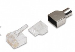 AMP Category 6 Modular Plug, RJ45, 24-23AWG, Solid 5-1479185-3