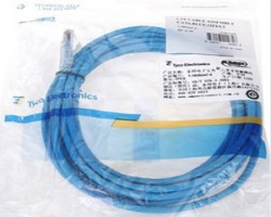 AMP 1859247-5 Category 6 Cable Assembly, Unshielded, RJ45-RJ45, SL, 5Ft, Blue