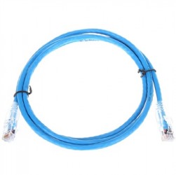 AMP 1859247-7 Category 6 Cable Assembly, Unshielded, RJ45-RJ45, SL, 7Ft, Blue