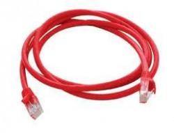 AMP 1859241-7 Category 5e Cable Assembly, Unshielded, RJ45-RJ45, SL, 7Ft, Red