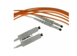 AMP 2105031-3 Fiber Optic Cable Assembly, Duplex LC to Duplex SC, OM3, 3m