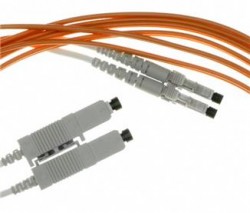 AMP 2105051-3 Fiber Optic Cable Assembly, Duplex SC, OM3, 3m