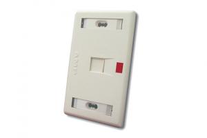 AMP US Style Decorator Faceplate Kit 1-Port Shutter, White, with Label 2-1427030-1