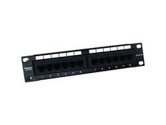 AMP 406390-1 Category 5e Patch Panel, Unshielded, 12-Port Mini, 110Connect
